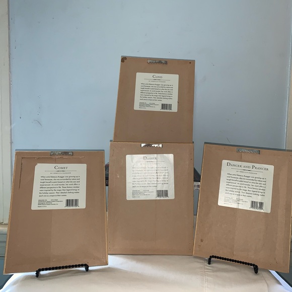 Christmas Art. “Vintage Rebecca Ruegger Christmas Reindeer Art. 9”by7” - Picture 4 of 5